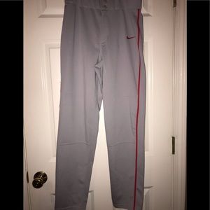 Nike red striped baseball pants (Men small)